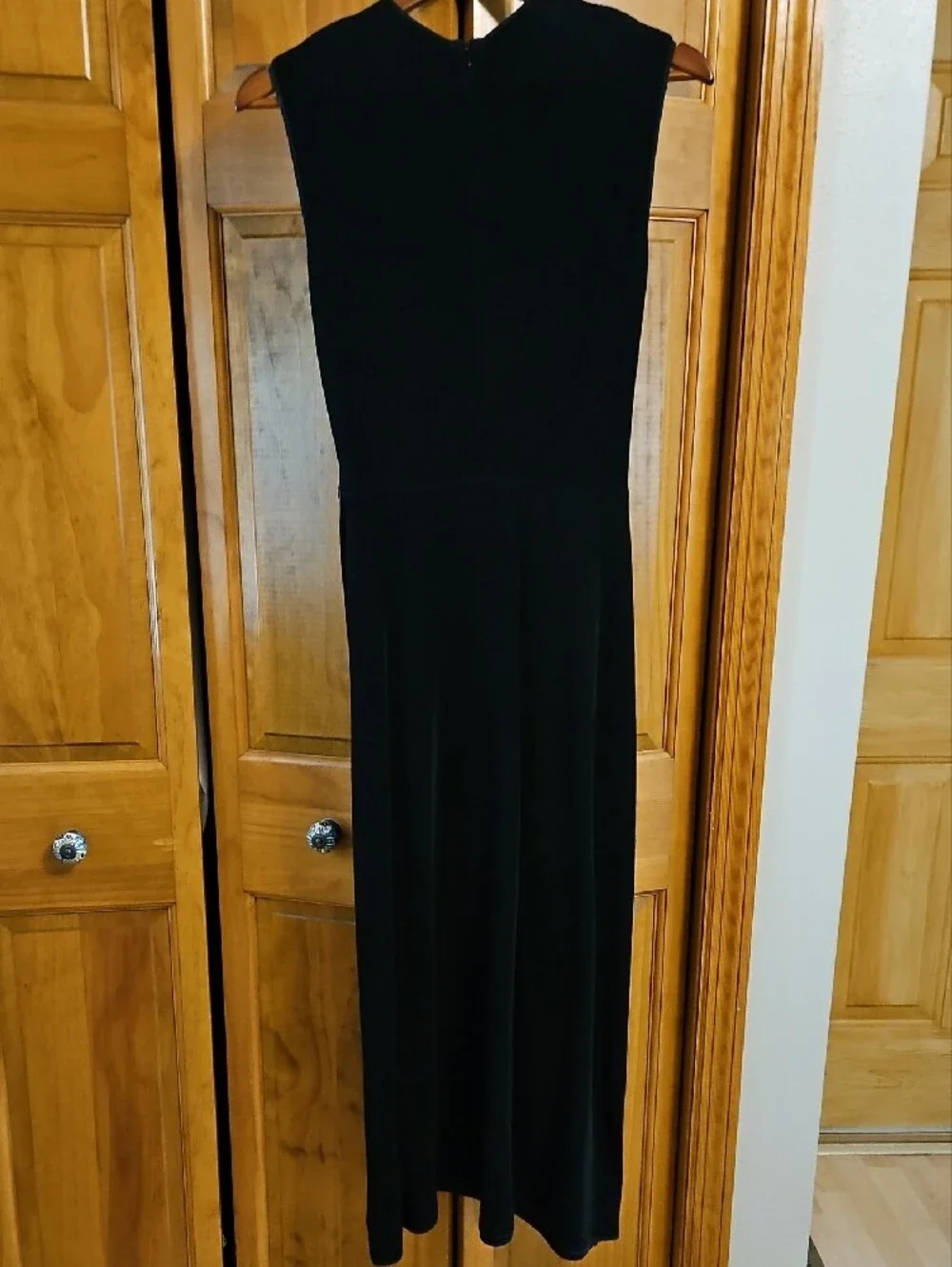 Giorgio Armani Sleek Black Sleeveless Maxi Dress